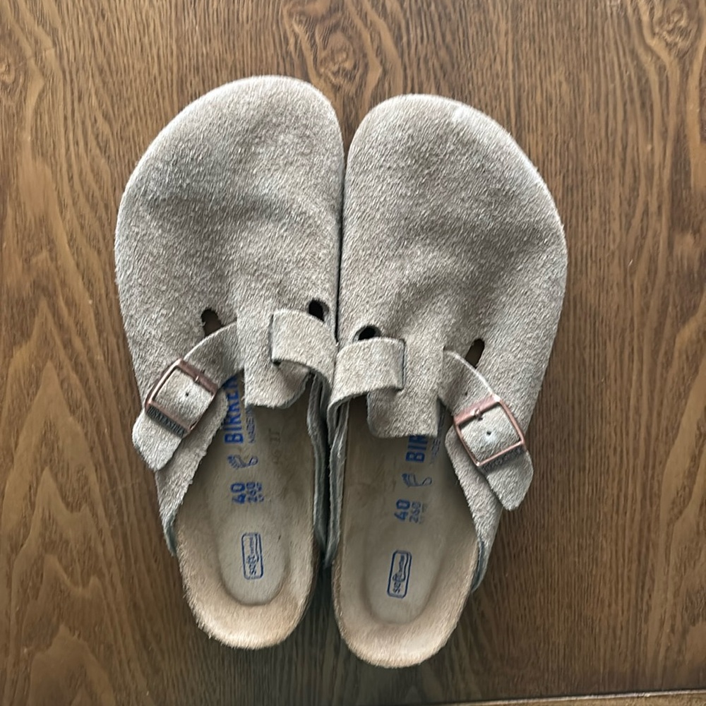 Birkenstock Boston Clogs Taupe